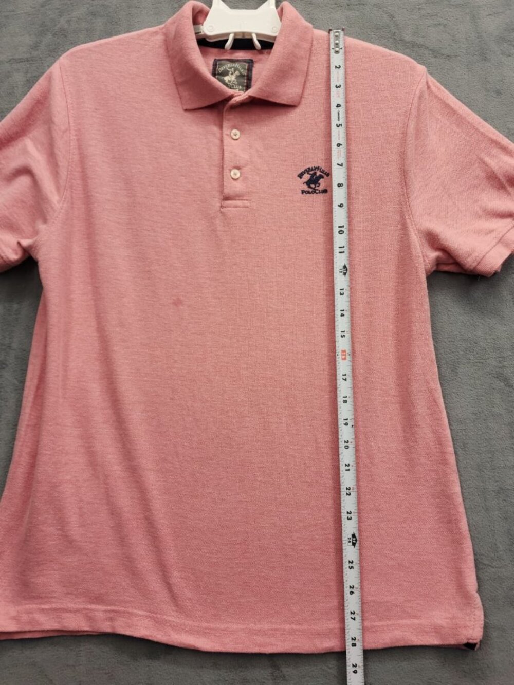 Beverly Hills Polo Club Polo Shirt Mens Medium Pink Classic Casual Logo - Picture 9 of 13